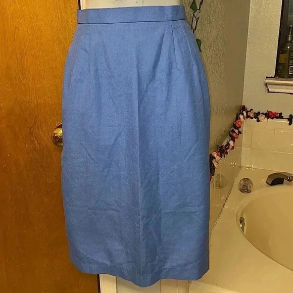 Vintage High Waist Pleated MIDI Skirt - Picture 1 of 7
